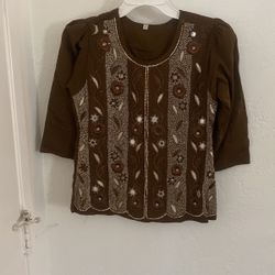 Womens Brown shirt$5 OBO