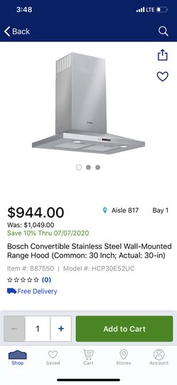 Open box, NEW BOSCH wall Hood