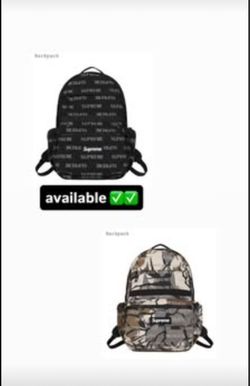 Supreme FW26’ week 1 Supreme Logo Backpack Black, Predator Camo