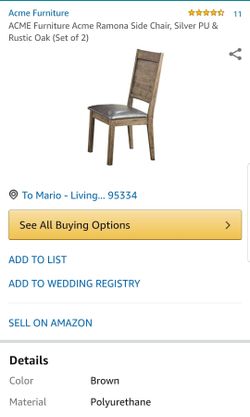 Acme Furniture set of 2 Ramona side chair