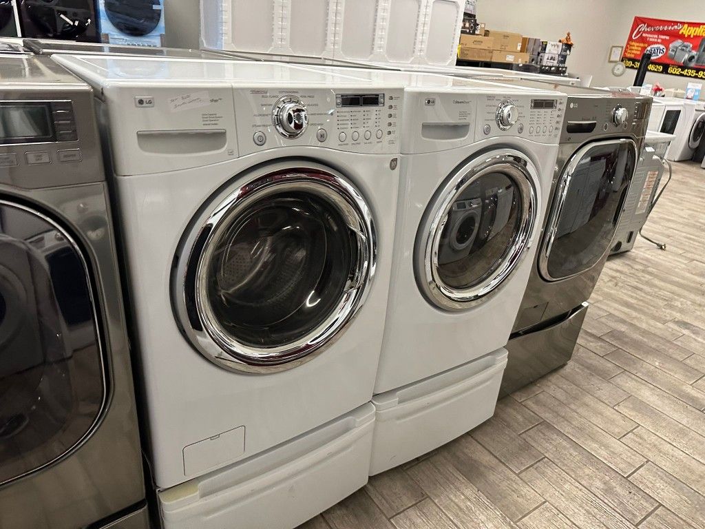 Samsung maroon washer and dryer set electric with warrantyLG washer and dryer set electric with warranty