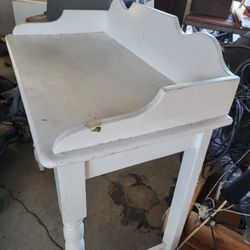 Cute  Kids Desk Or  Baby Changing Table, White Kid  Wooden Desk