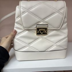 MK White Quilted Backpack NWT 