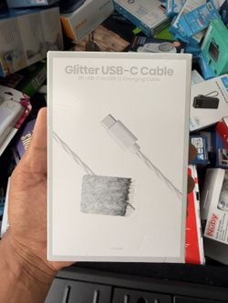 Gems Glitter USB-C Cable, Open Box, Brand New