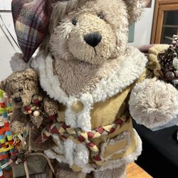 Vintage Grandeur Noel 30”bear Christmas 