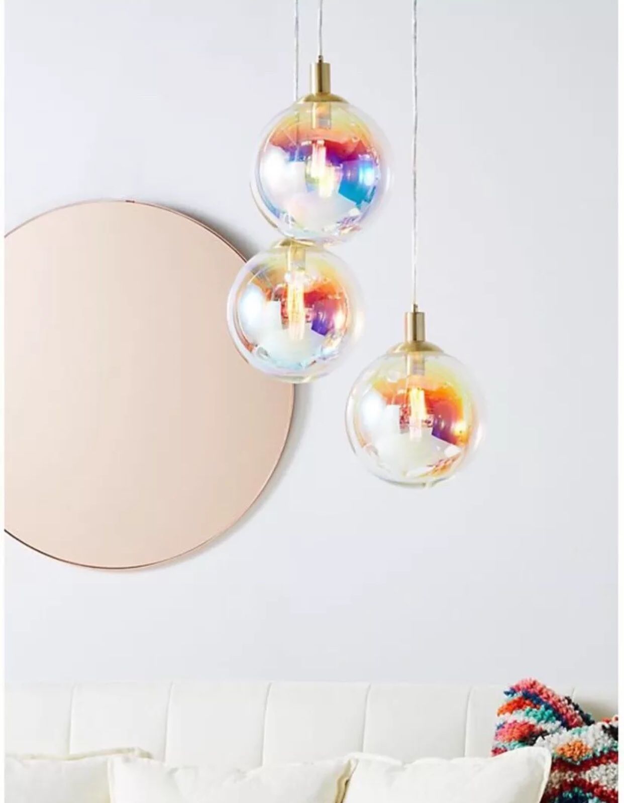 Anthropologie Chroma Bubble Pendant Trio lighting