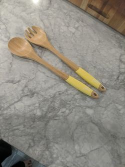 Fiesta Bamboo Salad Server Set