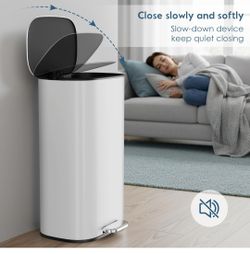 New✅️ 8 Gallon 30L Step Trash Can with Soft Close Lid
