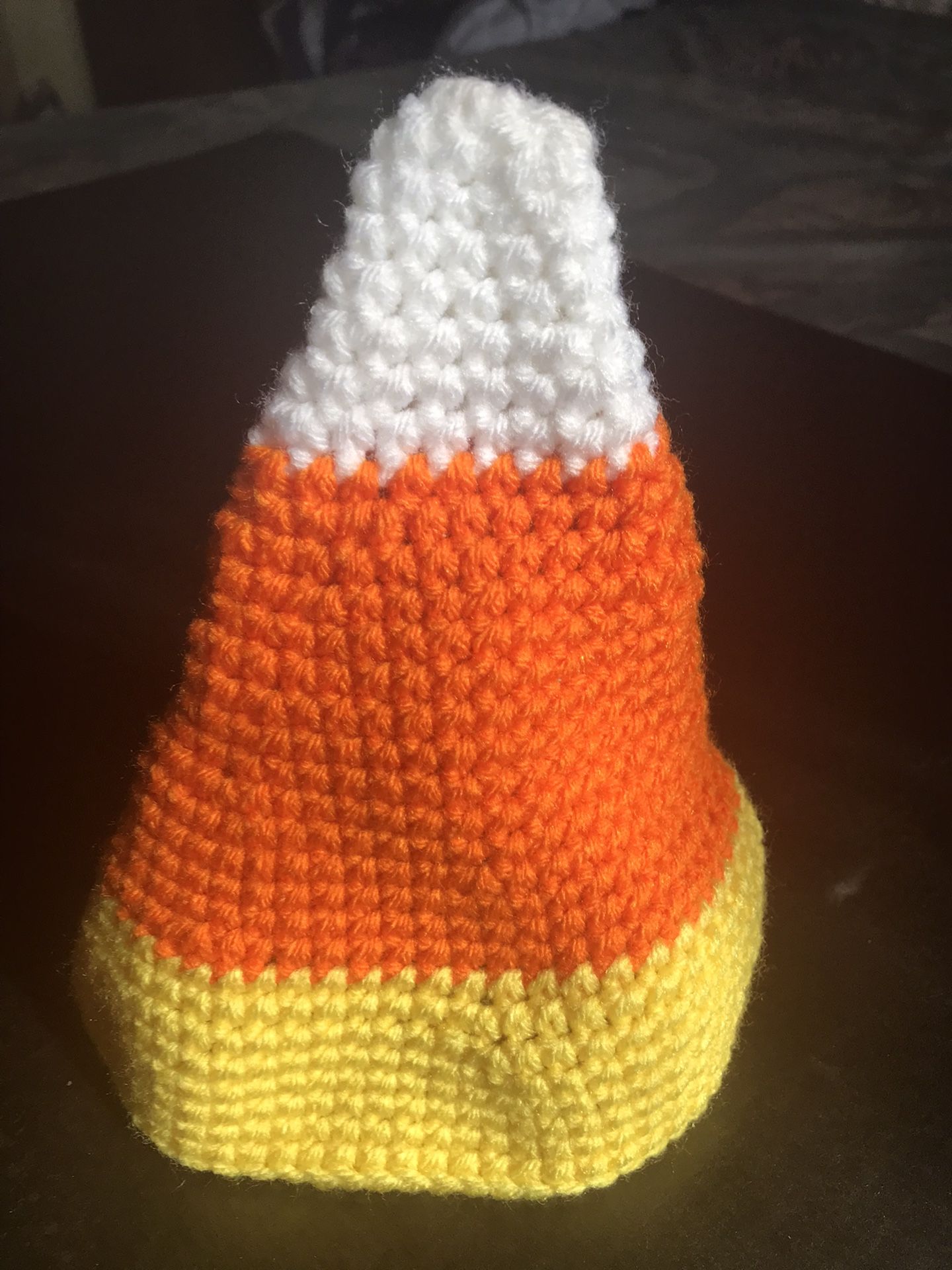Crocheted Toddler Candy Corn Hat