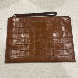 MK Leather Large Wristlet