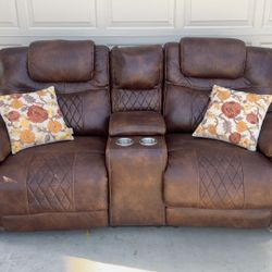 Leather Reclining Couch