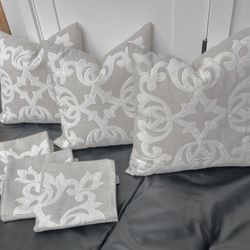 Decorator Pillows! Extra Plush Down-filled- 6 Total