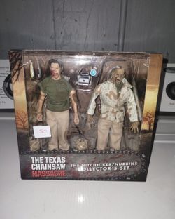 Texas Chainsaw Massacre 2 Pack Nubbins Hitchhiker Neca Retro Cloth Halloween Horror Action Figure 