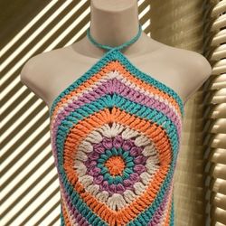 Handmade Crochet Halter Top 