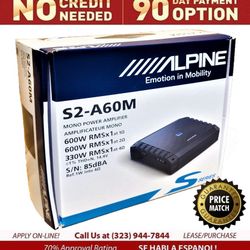 Alpine S Series Power Amplifier Monoblock Subwoofer Amp 1200 Watts S2-A60M 🚨 Payment Options Available 🚨 No Credit Needed 🚨 