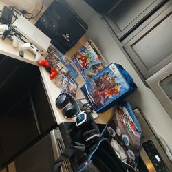 Video games consoles controls games extras lot xbox 1 s and Xbox one plus more 