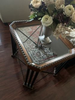 Glass Wooden Table