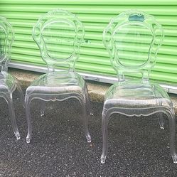 Beautiful Clear Patio/dining Chairs