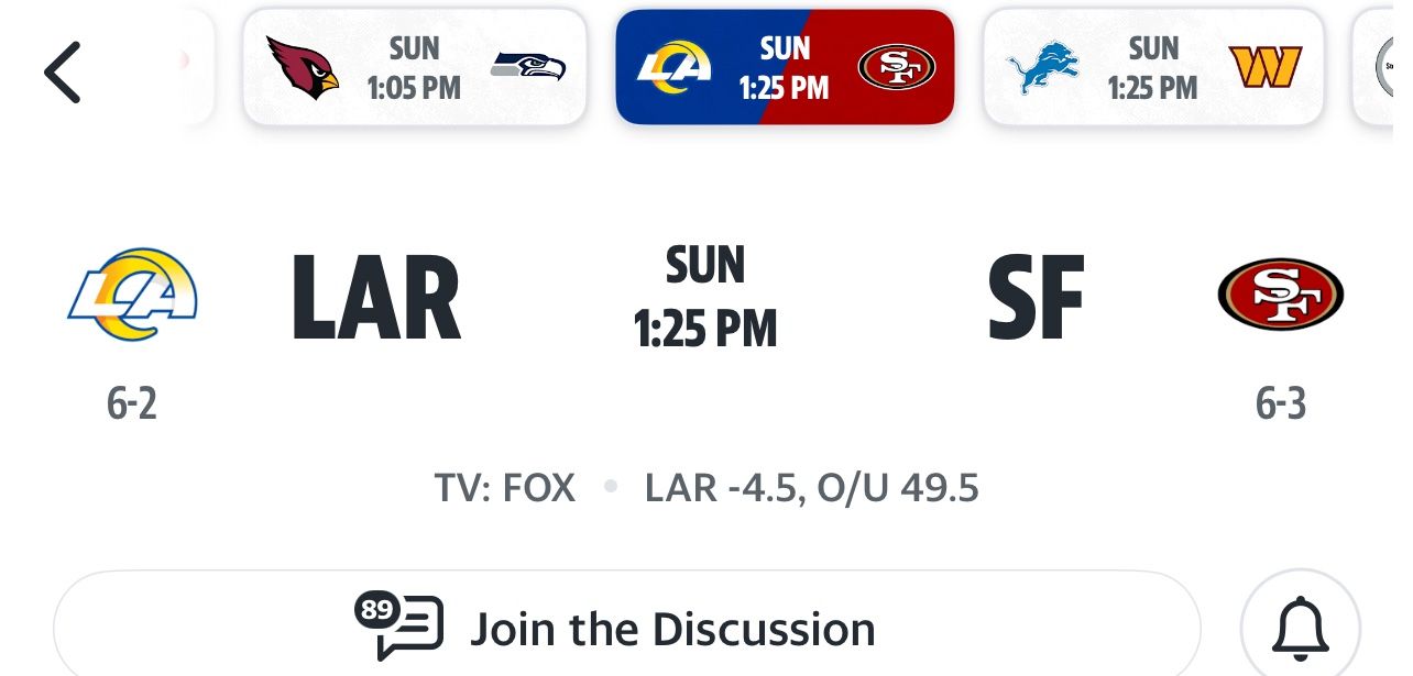 Rams Vs 49rs Tickets - NFL Game