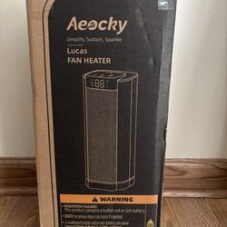3rd-Gen AEOCKY Space Heater with Al Thermostat, 1500W PTC Electric Heaters for Indoor Use With Remote, 70° Oscillation, Utmost Silence, Safe Portable 