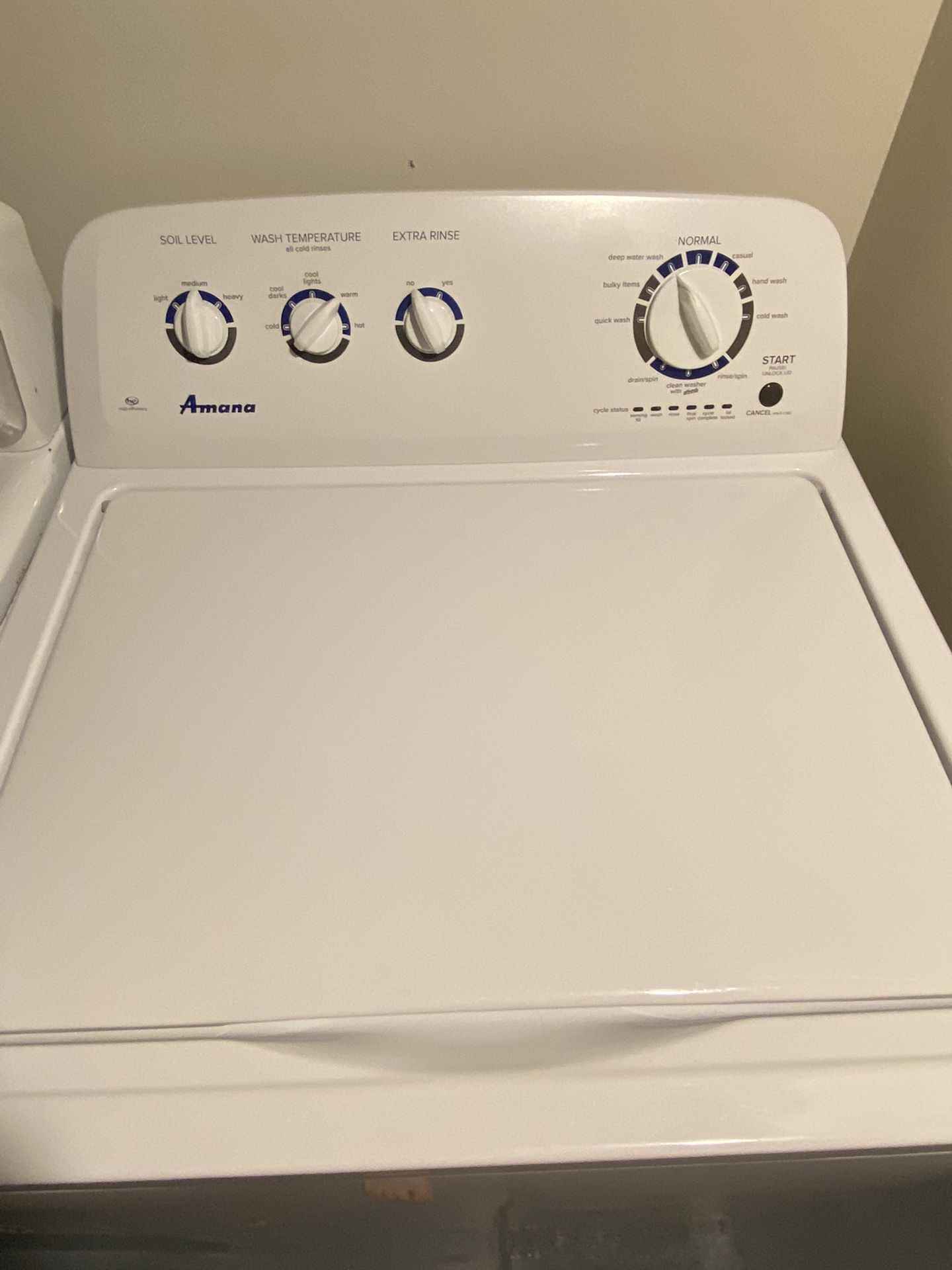 Amana High Efficiency Washer (White) for Sale in Kirkland, WA OfferUp
