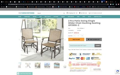 2pcs glider chair