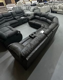 Reclining Sectional Couch Set 🌟 Color Options Fast Delivery Mention Jon Green to the staff to confirm this price/offer! 🔥