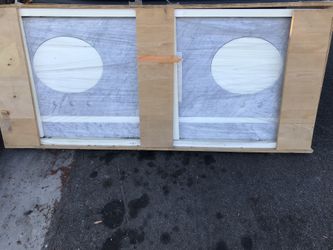 Round Marble Double Sink Top