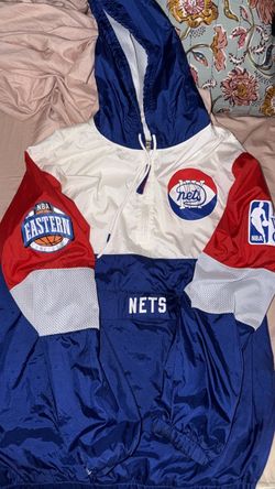 Mitchell & Ness New Jersey Nets Hardwood Classics Hooded Warm-Up/Windbreaker Jacket