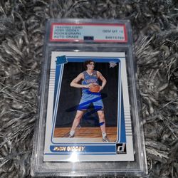 Josh Giddey Signed 2021-22 Panini Donruss Rated RC #202 RARE Psa Rookiegraph Slab GEM MT 10 AUTO