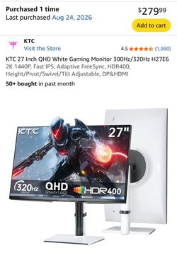 27” 2K 300HZ KTC Gaming Monitor