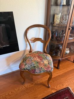 Antique Victorian Balloon back chair