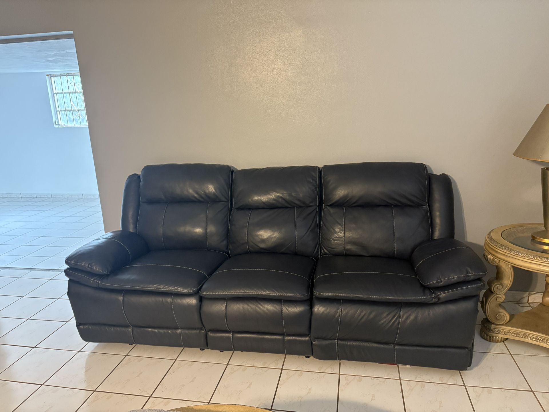 Leather Recliner Couch