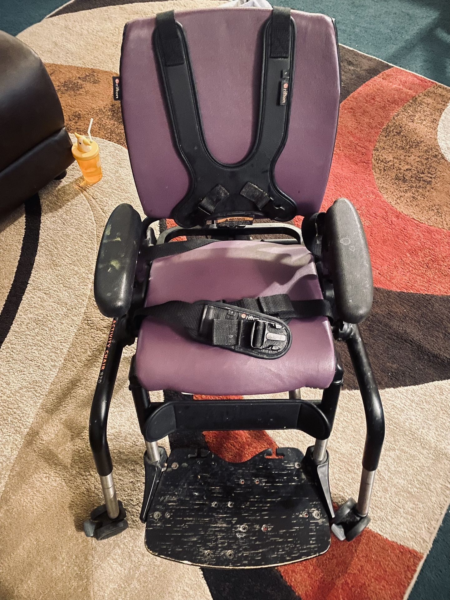 $225 -(Rifton activity chair for special needs child- (has arts n crafts paint on arms from being well loved) Cash only no holds same day pick up in