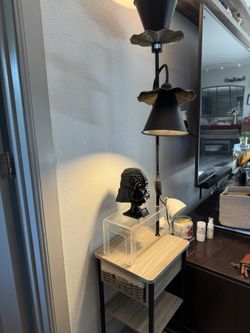 Modern Floor Lamp + Side Table Combo – Great Condition