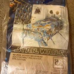 Vintage 1977 The Bibb Company Star Wars Bed Spread 