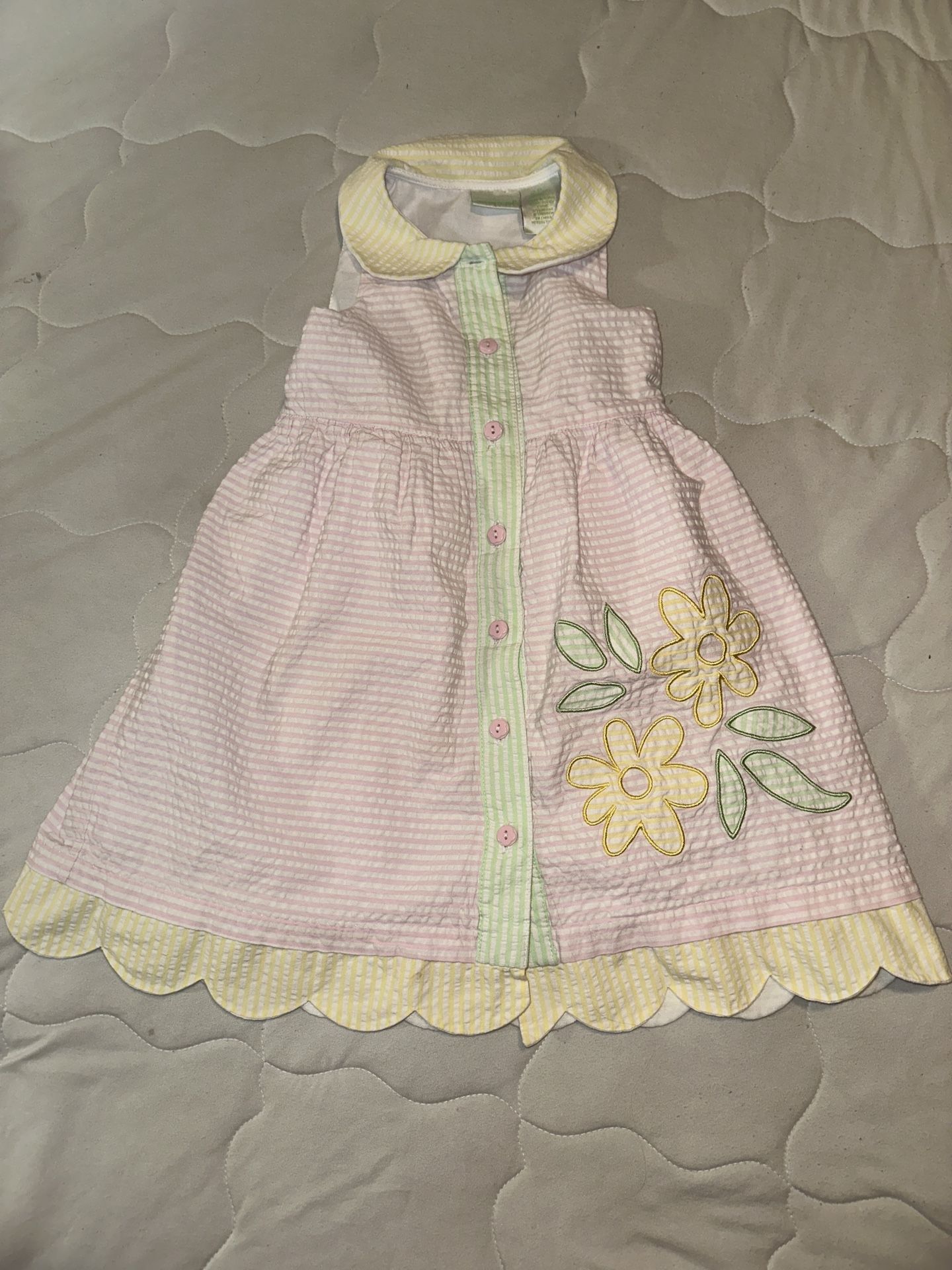 Maggie & Zoe Pastel Check Floral Dress Size 4T, NWOT