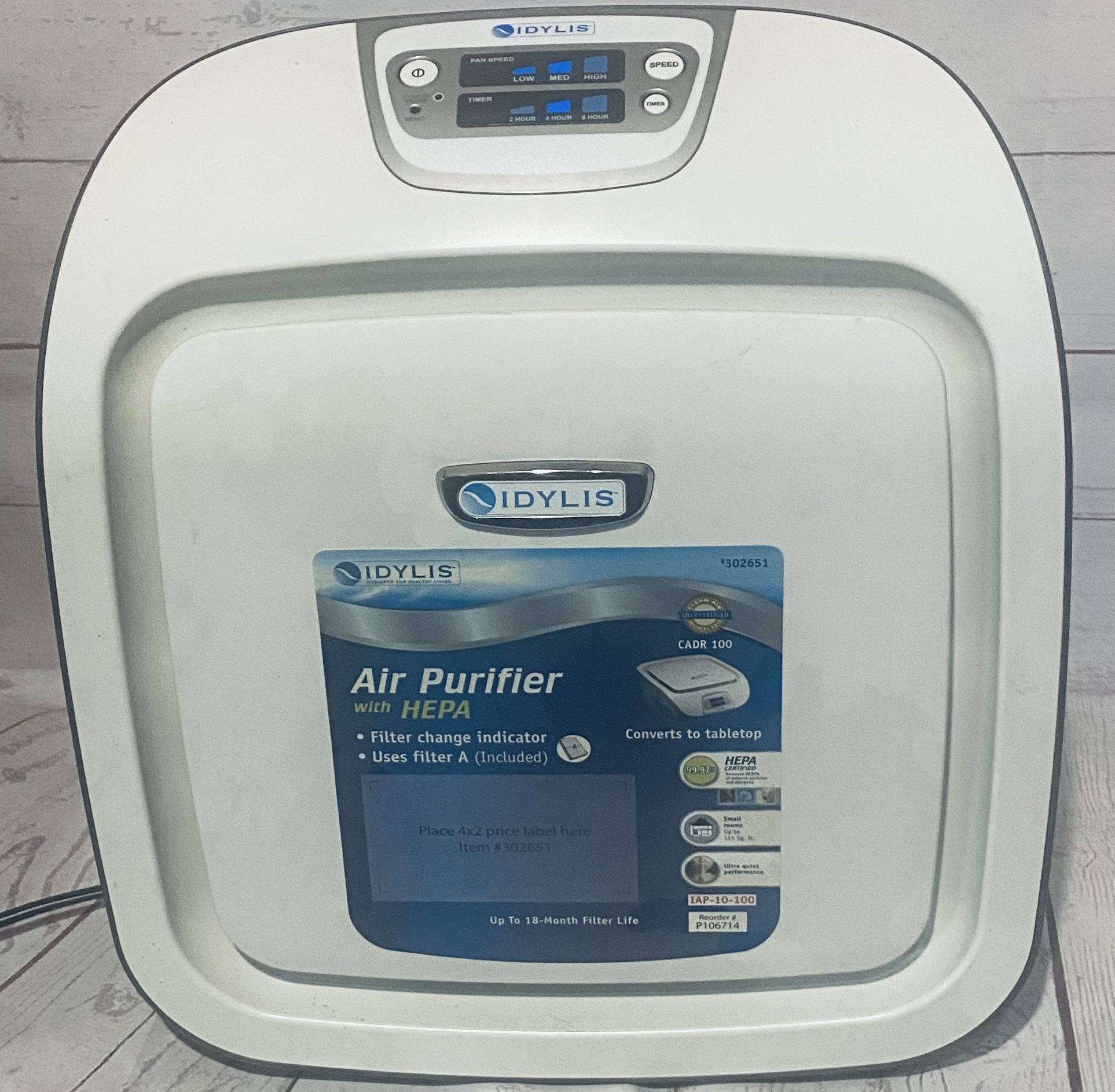 IDYLIS IAP-10-100 AIR PURIFIER With Hepa