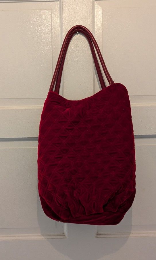 Bag Tote Carry Red Murval 100% Polyester Shoulder Or Hand Straps