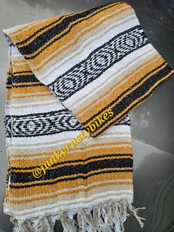 New gold falsa mexican blanket