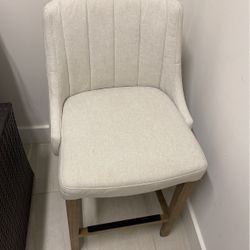 White and gold bar stool/ chair 