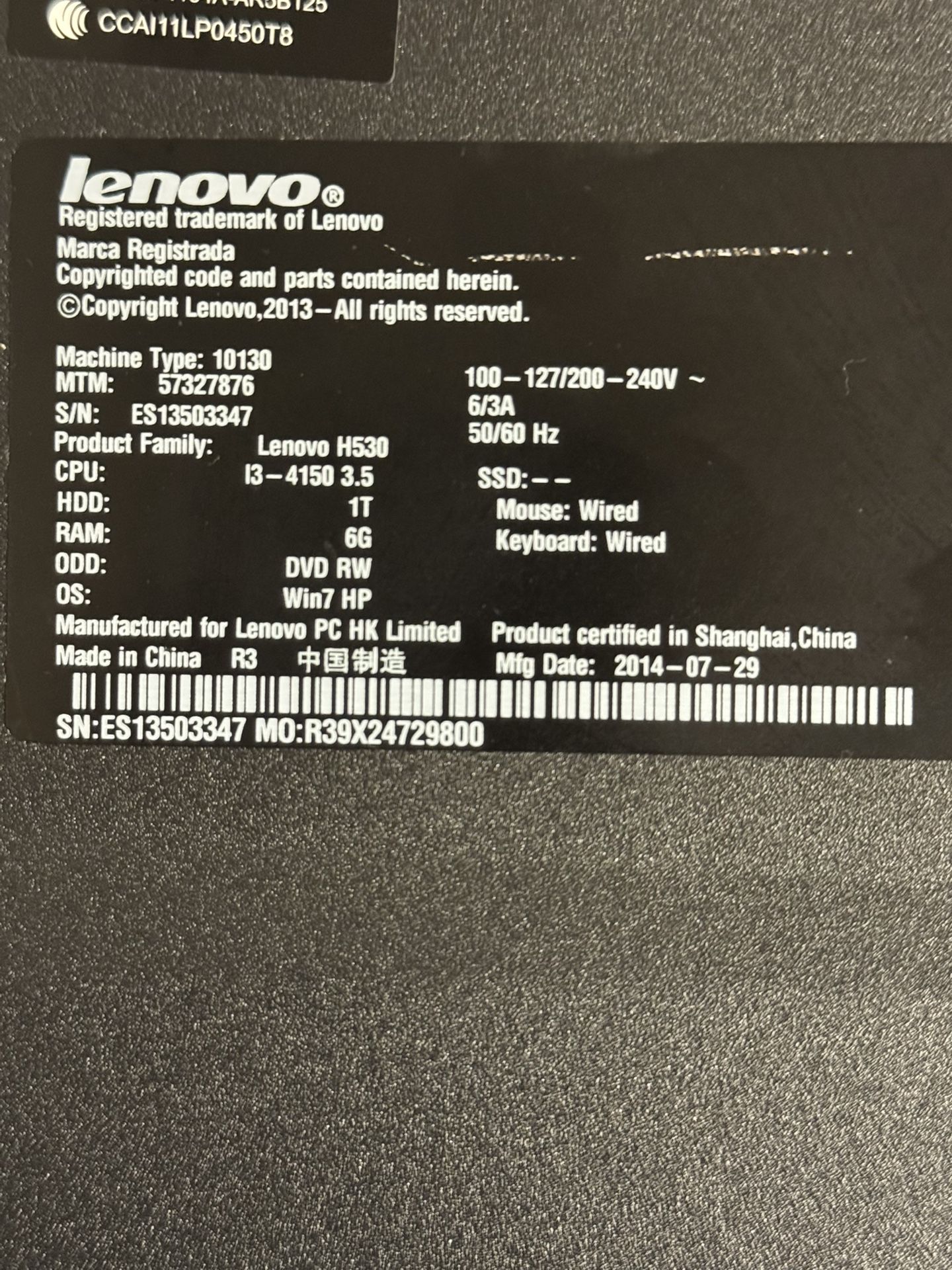 Desktop Computer With Printer And 27” Monitor