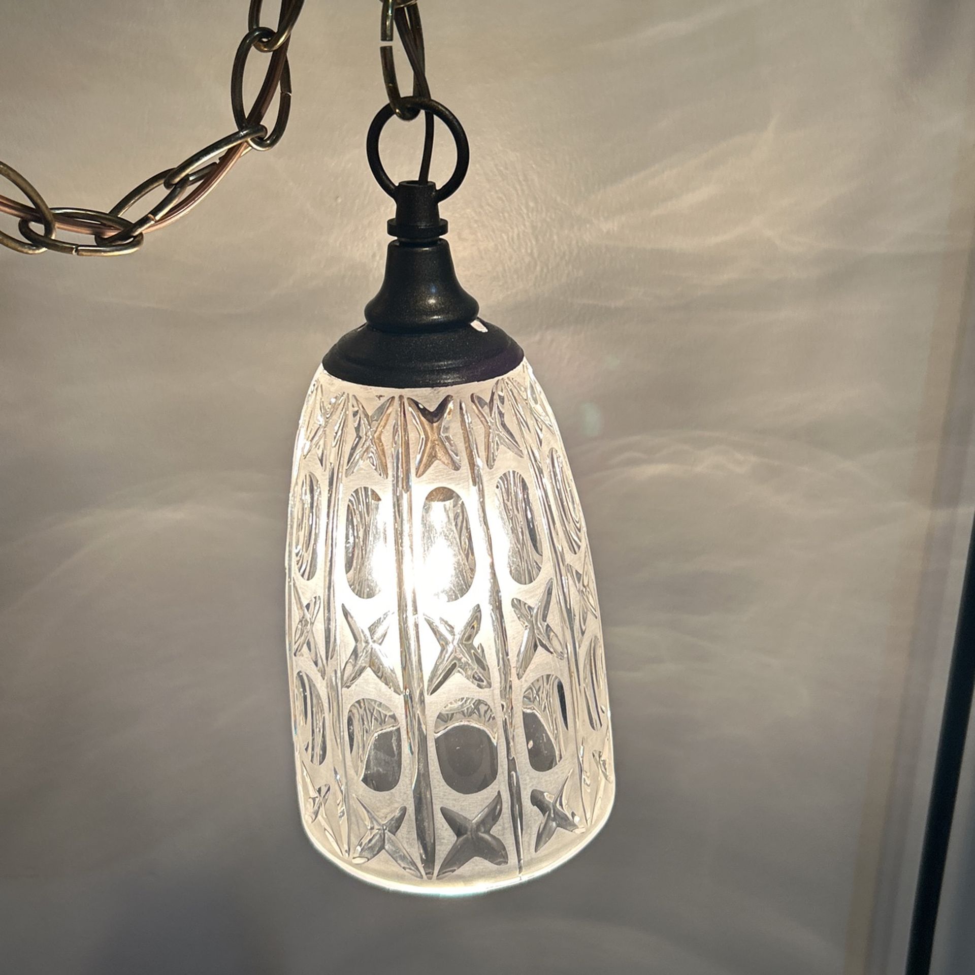 Vintage lead crystal, pendant light