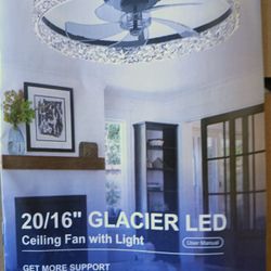 New Remote Controlled 16" Ceiling Fan With Light