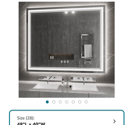 48x40 LED BATHROOM MIRROR
