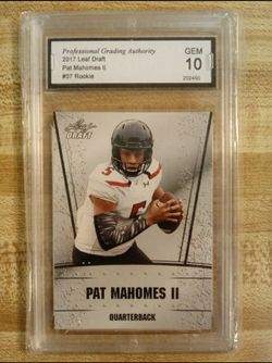 Patrick Mahomes Rookie Card Mint Graded 10 $500 Pick Up $545 Shipped through cash app or pay pal