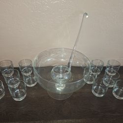 Crystal Punch Bowl , Princess House