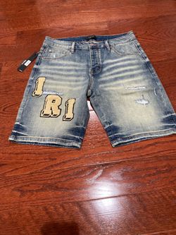Light Blue Amiri Jean shorts 32