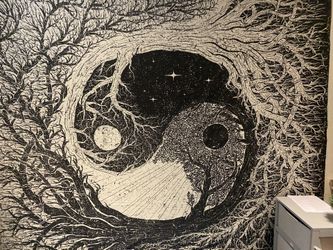 Yin And Yang Wall Tapestry