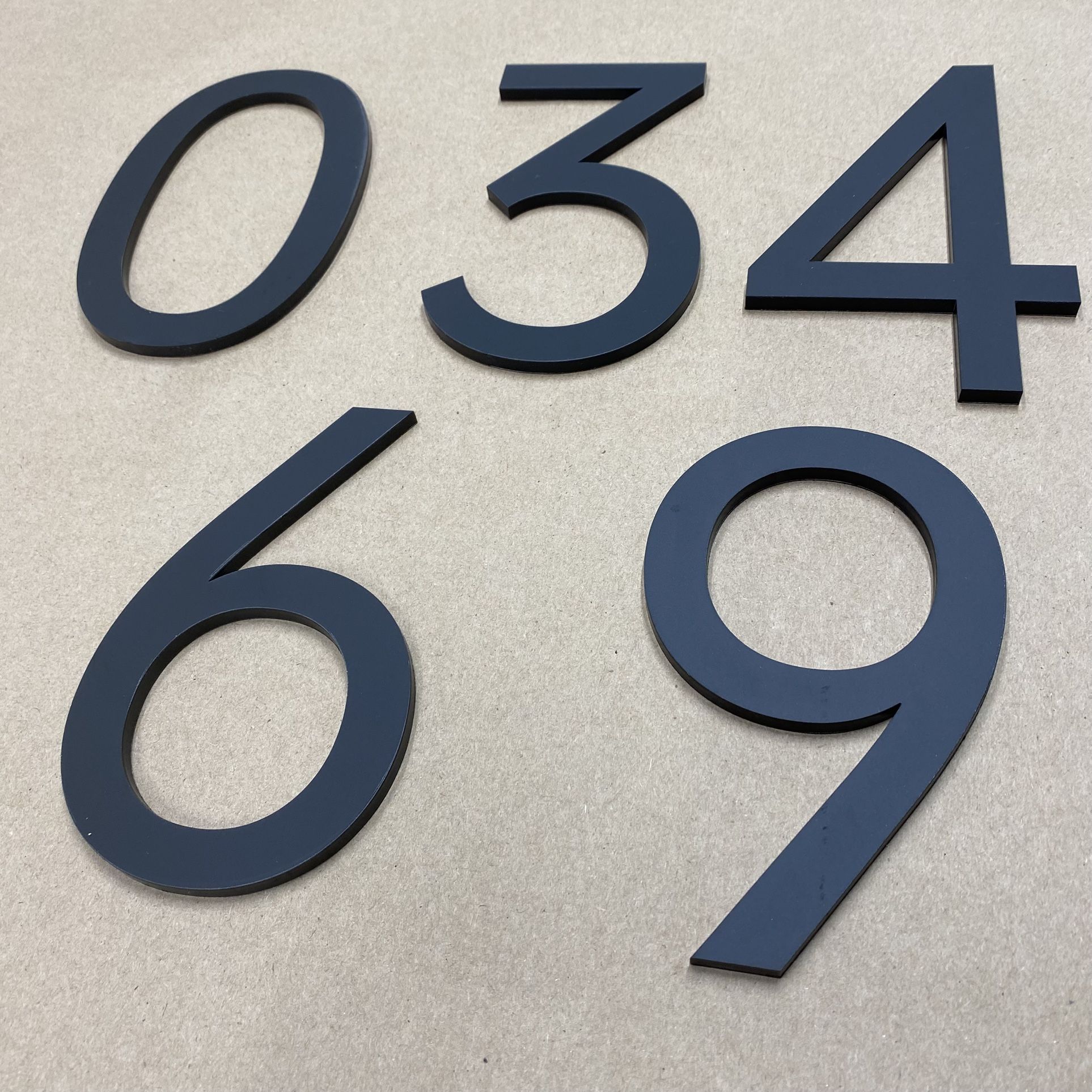 New 5 Inch Tall Acrylic Numbers Black